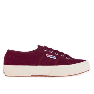 SUPERGA Men's Burgundy Canvas Sneakers